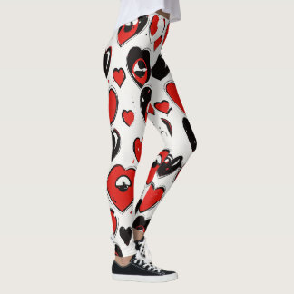 "Eenvoudige ogen Emoji Patroon op Hard" Leggings