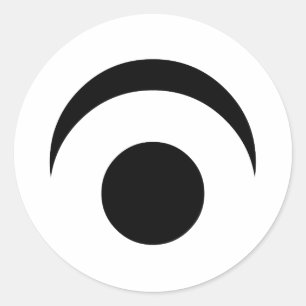 Eenvoudige ogen ronde sticker