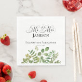 Eenvoudige olieramp, Mr. & Mrs Wedding Reception Servet (Insitu)