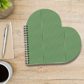 Eenvoudige Olive Sage Groene Gradient Gestreept Notitieboek