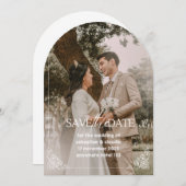 Eenvoudige omrande Save the Date uitnodiging (Voorkant / Achterkant)