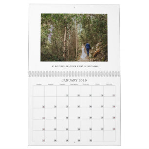 Eenvoudige onderschriften Foto Kalender