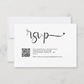 Eenvoudige online weduwschap op website RSVP kaartje (Voorkant)