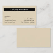 Eenvoudige ontwerpopmaak visitekaartje (Voorkant / Achterkant)