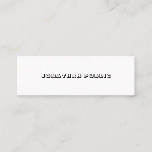 Eenvoudige ontwerpsjabloon Elegant Minimalistisch  Mini Visitekaartje