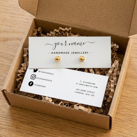 Eenvoudige oorenkaart voor mini-beeldscherm mini visitekaartjes