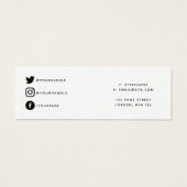 Eenvoudige oorenkaart voor mini-beeldscherm mini visitekaartjes (Achterkant)