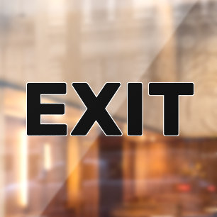 Eenvoudige op maat gemaakte exit-vensterfolie raamsticker