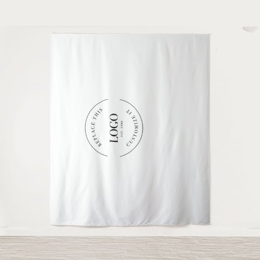 Eenvoudige op maat gemaakte logo-achtergrond Bedri Wandkleed (Voorkant)