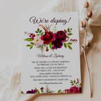 Eenvoudige opname van geborene Floral Elopement