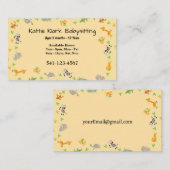 Eenvoudige oppas Visitekaartjes (Voorkant / Achterkant)