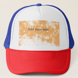 Eenvoudige oranje glitterschittering sterren voeg trucker pet