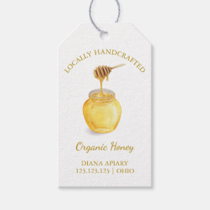 Eenvoudige Organische Honing Hang Label l Wit Cadeaulabel