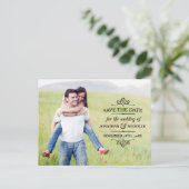 Eenvoudige Overlay Foto Sla de datum op Aankondigingskaart (Staand voorkant)