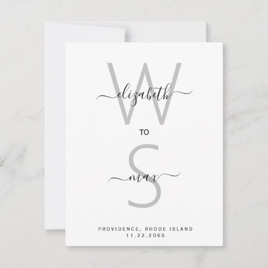 Eenvoudige paar Initialen en achternaam opslaan op (Voorkant)