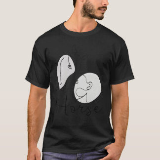 Eenvoudige Paard Mam retro T-shirt