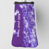 Eenvoudige paarse glittersparren voegen jouw tekst golfheadcover (Draai 90)