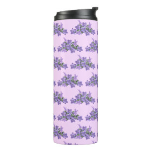 Eenvoudige Paarse lavenderbloemen Thermosbeker