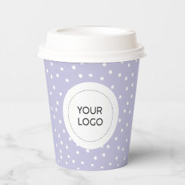 Eenvoudige Paarse minimale zakelijke Logo Papieren Bekers