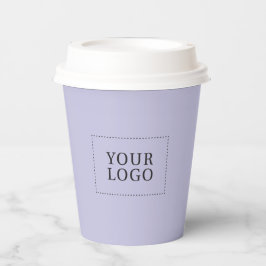 Eenvoudige Paarse minimale zakelijke Logo Papieren Bekers
