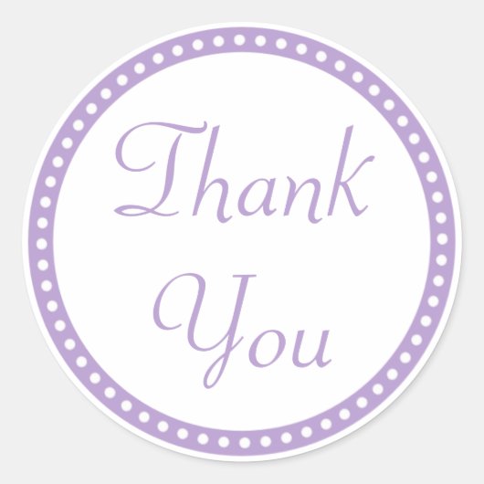Eenvoudige Paarse rand Dank u Stickers (Voorkant)