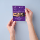 Eenvoudige Paarse zakelijke Logo Flyer (Hand)