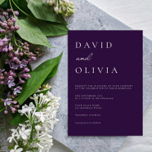 Eenvoudige Paarse zwart-wit elegante minimalist