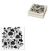 Eenvoudige paddenstoel 	rubberstempel (Gestempeld)