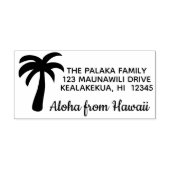 Eenvoudige Palm Tree Aloha retour adres stempel Cu (Afrduk)