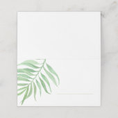 Eenvoudige palmblad plaats kaarten (Buitenkant ongevouwen)