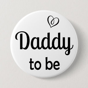 Eenvoudige papa om Baby shower Pin Ronde Button 7,6 Cm