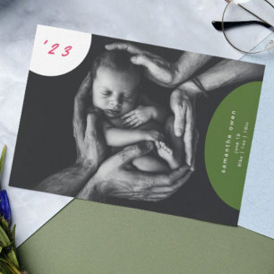 eenvoudige pasgeboren fotocollage geboorteaankondi aankondiging