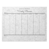 Eenvoudige pasteelgrijze weekblad notitieblok (Voorkant)