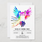 Eenvoudige Pastel Digitale Uil Verjaardag Kaart (Voorkant)