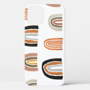 Eenvoudige pastel regenboog Kinder stijl iPhone 12 Hoesje