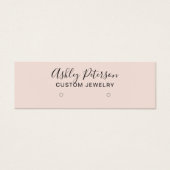 Eenvoudige pastelroze stompjes oorscherm mini visitekaartjes (Voorkant)