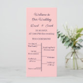 Eenvoudige Peach Custom Wedding Programma (Staand voorkant)