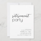 Eenvoudige pensionering Party Invitation Sjabloon Kaart (Voorkant)