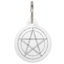 Eenvoudige Pentagram-tag Huisdierpenning