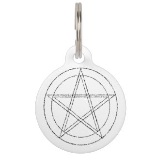 Eenvoudige Pentagram-tag Huisdierpenning