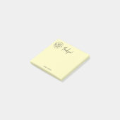 Eenvoudige persoonlijke briefpapier dank u geel post-it® notes (Schuin)