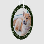 Eenvoudige Persoonlijke Herdenkings Kerstbal voor  Ornament (voorkant)