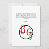 Eenvoudige persoonlijke Initialen bruiloft Bedankkaart (Voorkant)