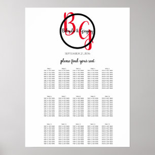 Eenvoudige persoonlijke Initialen Weddenschappen Poster