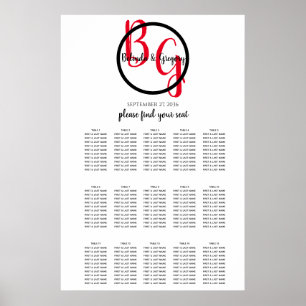 Eenvoudige persoonlijke Initialen Weddenschappen Poster