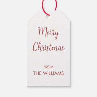 Eenvoudige Persoonlijke Kerstcadeautags Cadeaulabel