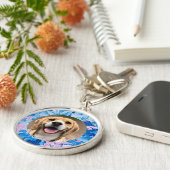 Eenvoudige Pet Photo Keepsake Sleutelhanger (Zijkant)
