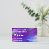 Eenvoudige Pet Sitter Visitekaartjes (Staand voorkant)