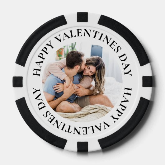 Eenvoudige Photo Valentijnsdag Poker Chips (Voorkant)