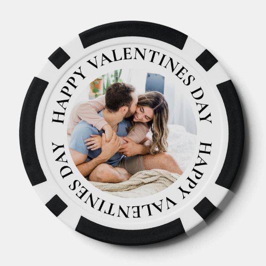 Eenvoudige Photo Valentijnsdag Poker Chips (Achterkant)